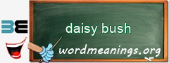 WordMeaning blackboard for daisy bush